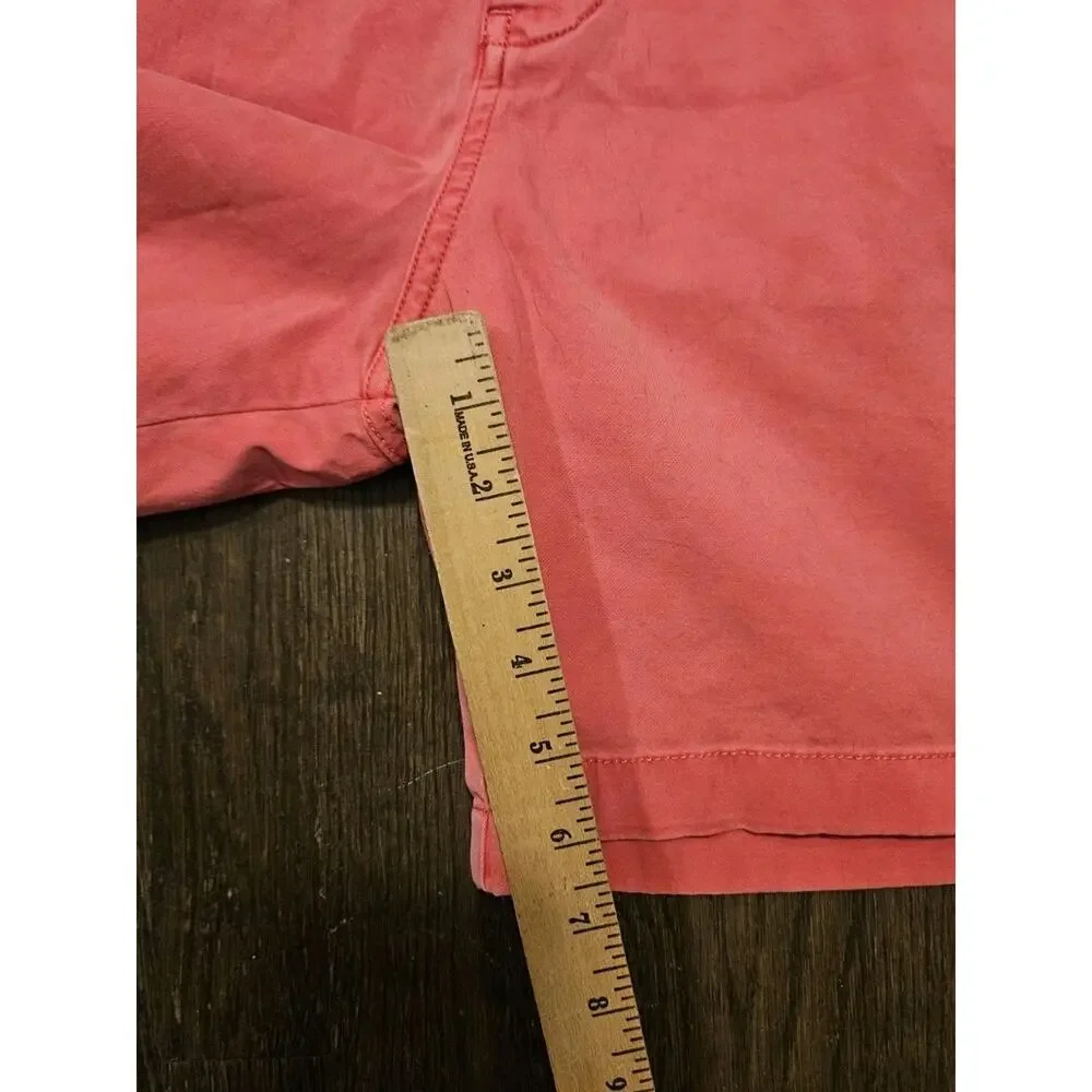 Vineyard Vines Shorts Mens 40 Pink Salmon, Solid Flat Front, Chino, Bermuda